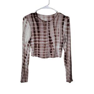 Shein Top Womens Small Cropped Long Sleeve